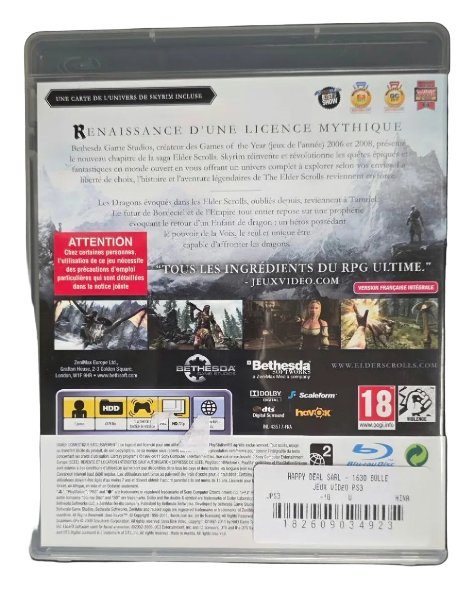 Skyrim The Elder Scrolls V PS3