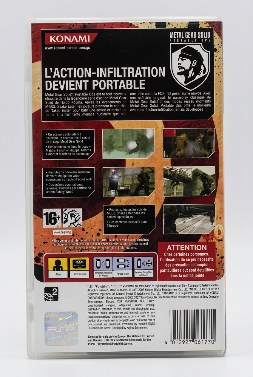Metal Gear Solid Portable OPS PSP