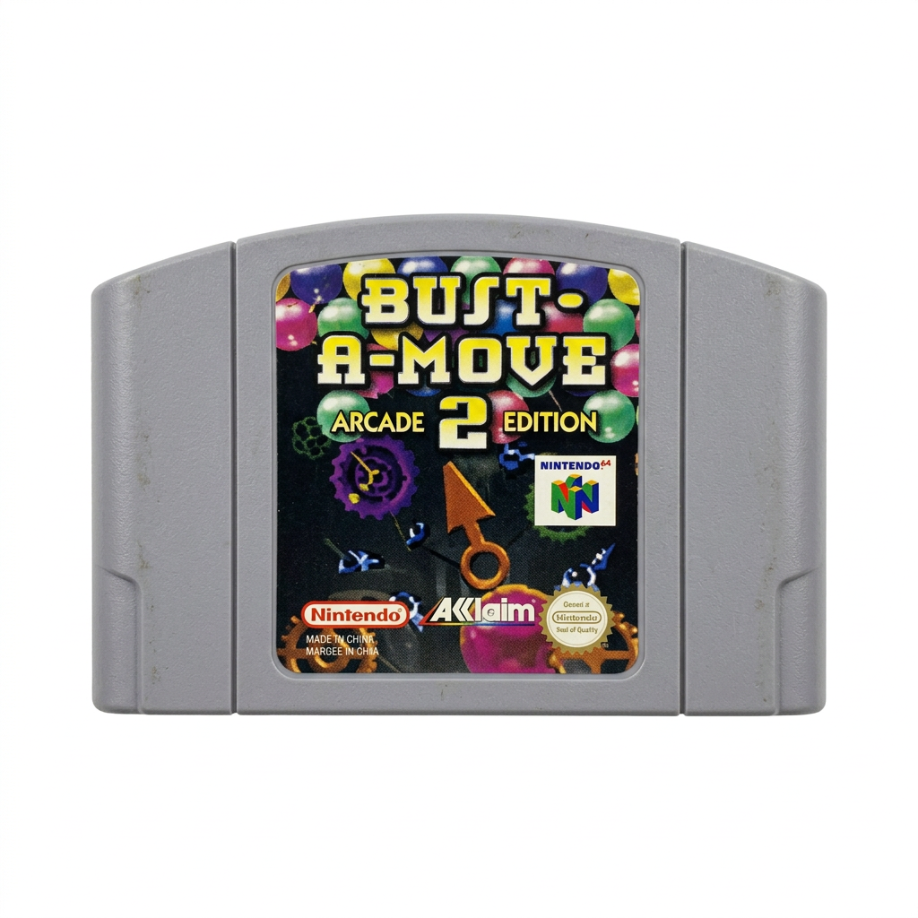 Bust-A-Move 2 Arcade Edition N64 sur fond blanc