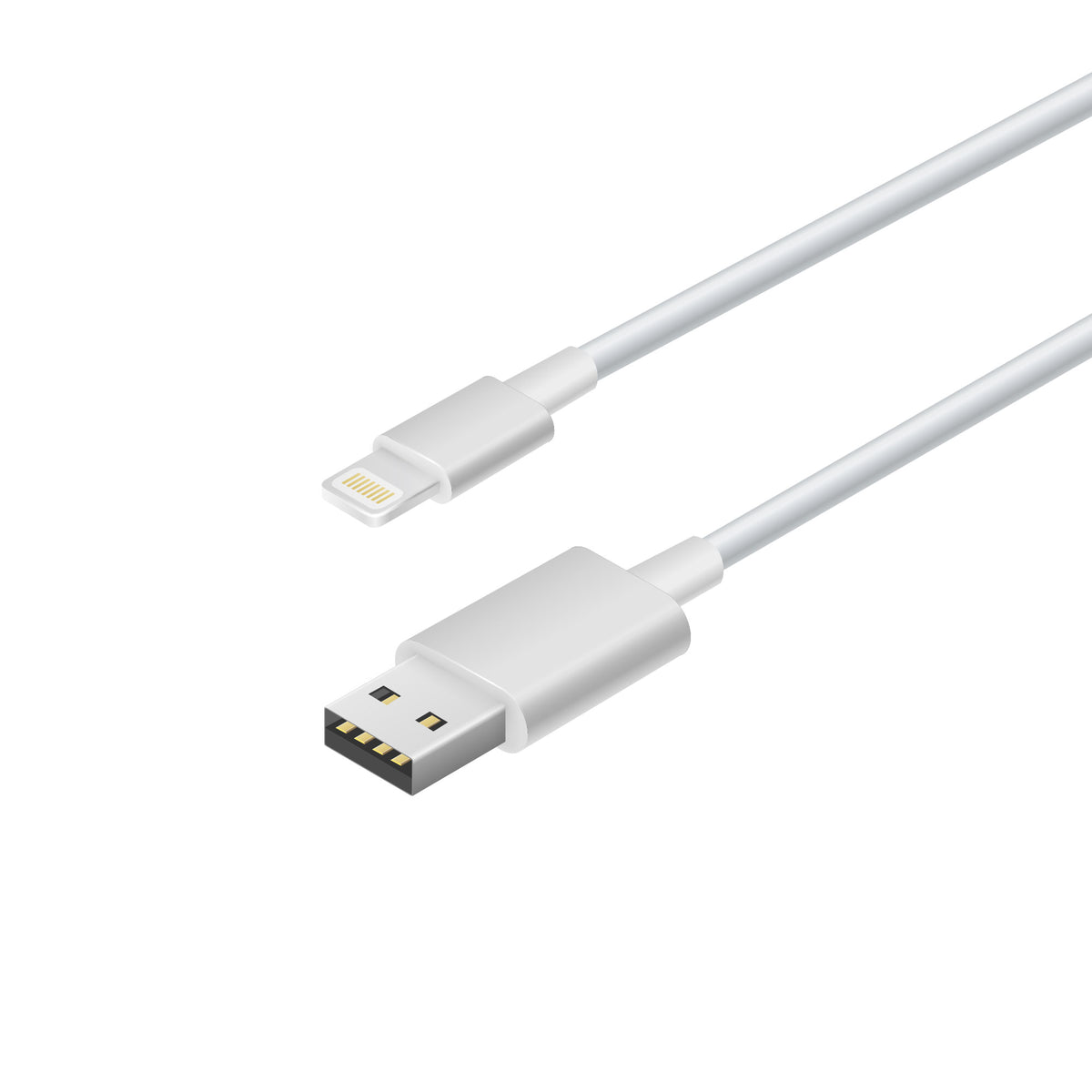 Câble Charge et Data pour iPhone / 2A/10W -1M - Blanc