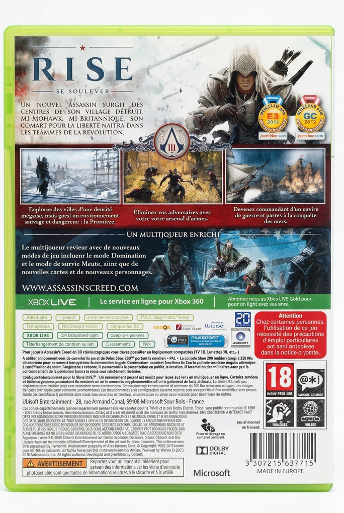Assassin's Creed III Xbox 360