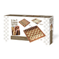 Echiquier 3 en 1 (échecs, dames, backgammon)