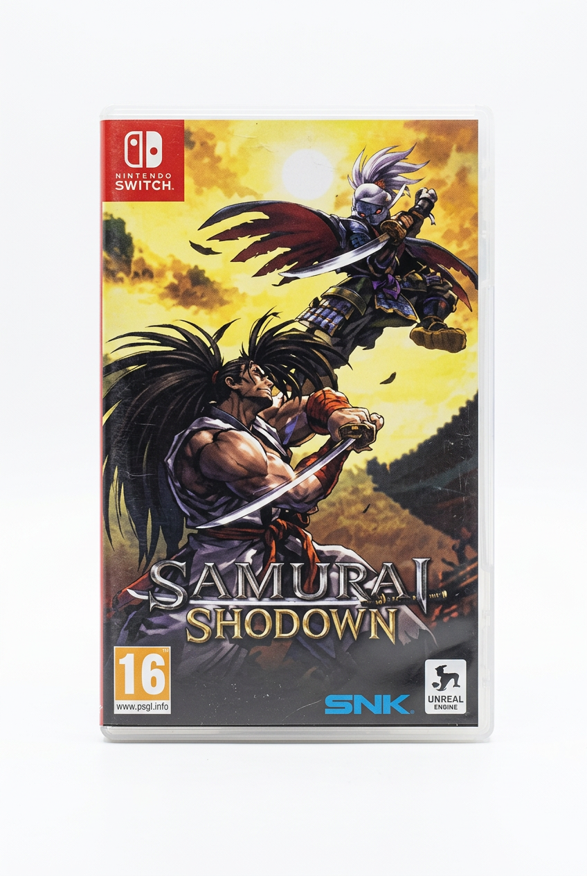 Samurai Shodown switch, recto du boîtier sur fond blanc