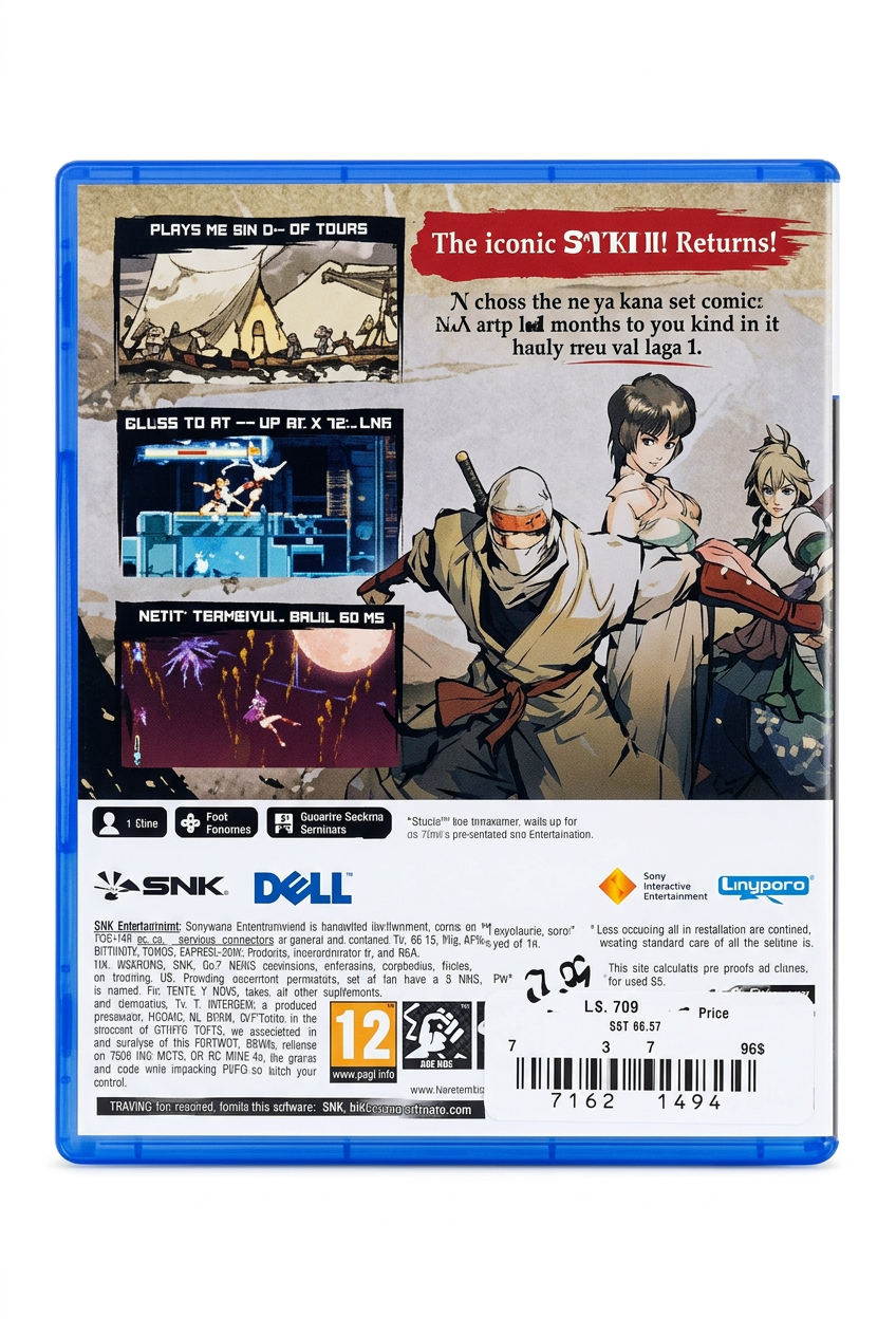 SHINOBI Art of Vengeance PS5, verso sur fond blanc