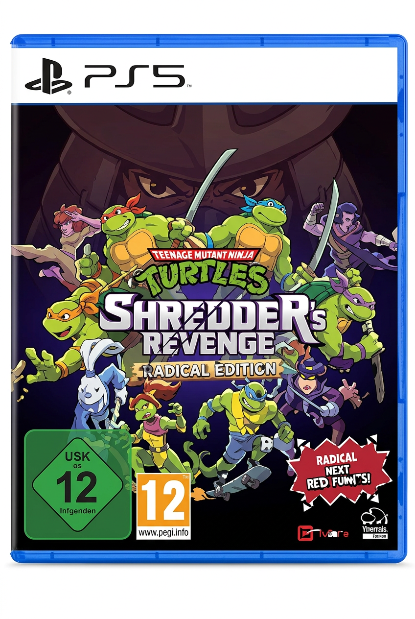 Teenage Mutant Ninja Turtles Shredder’s Revenge PS5, recto sur fond blanc