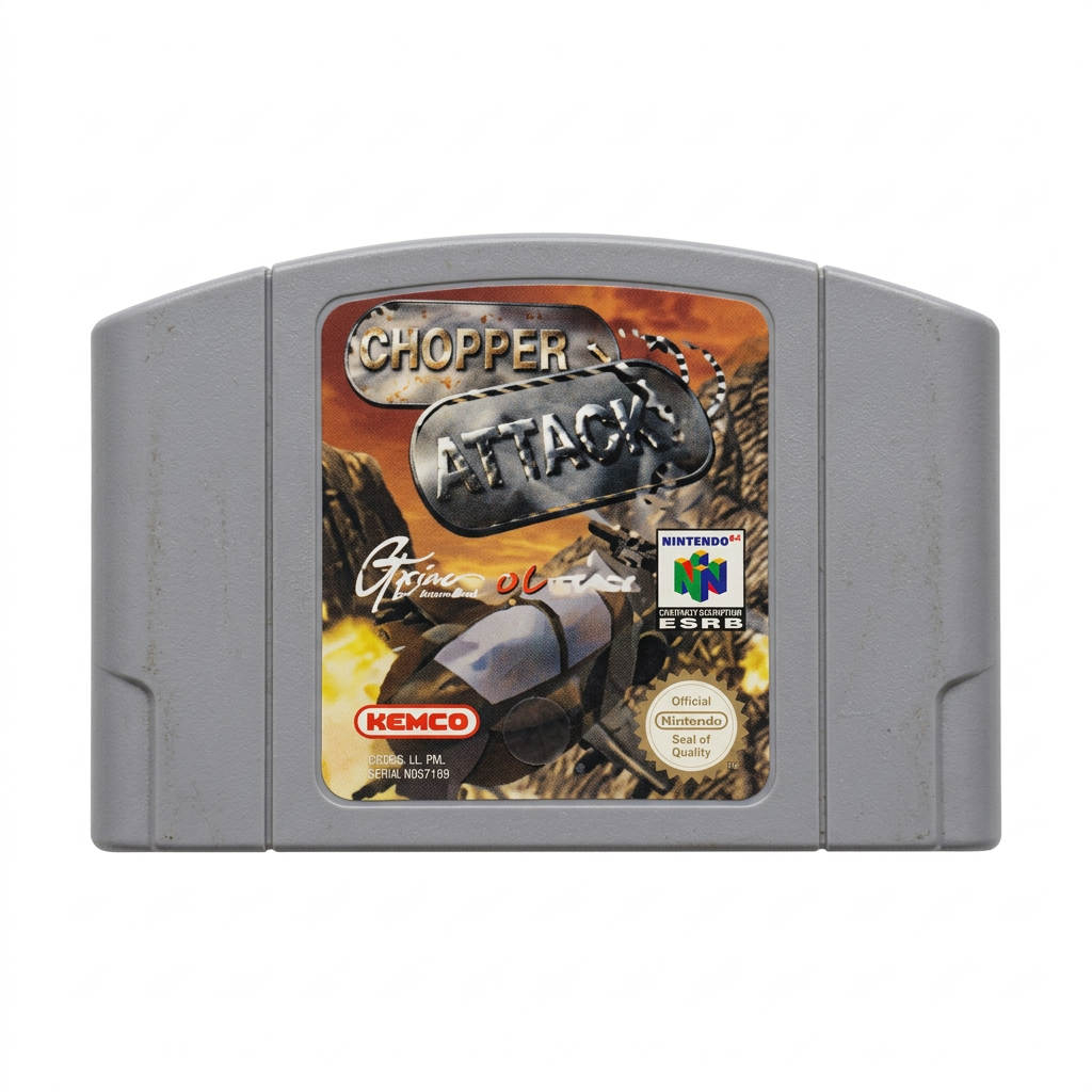 Cartouche Chopper Attack N64 sur fond blanc