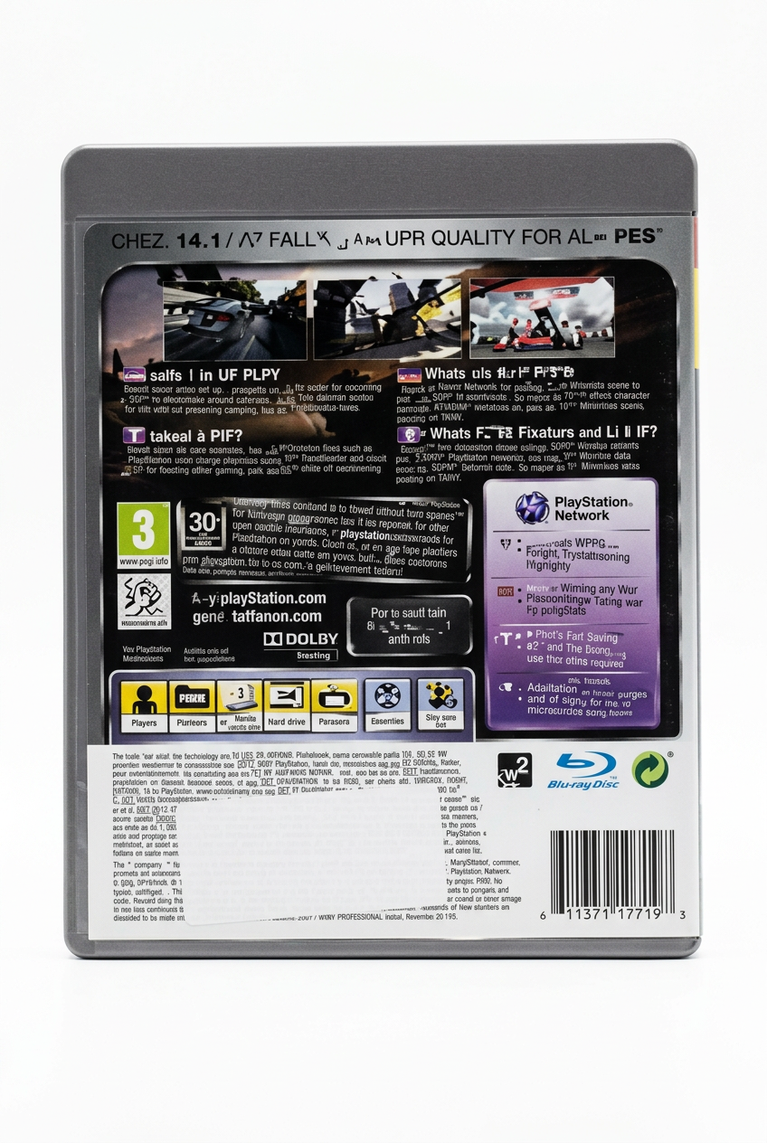 Gran Turismo 5 Platinum PS3 verso sur fond blanc