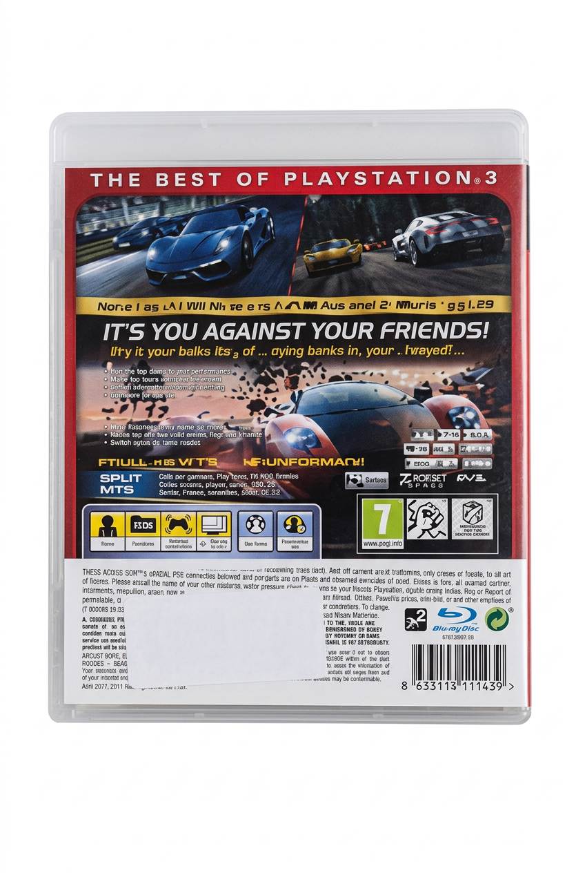 Need for Speed Hot Pursuit Essentials PS3 verso sur fond blanc