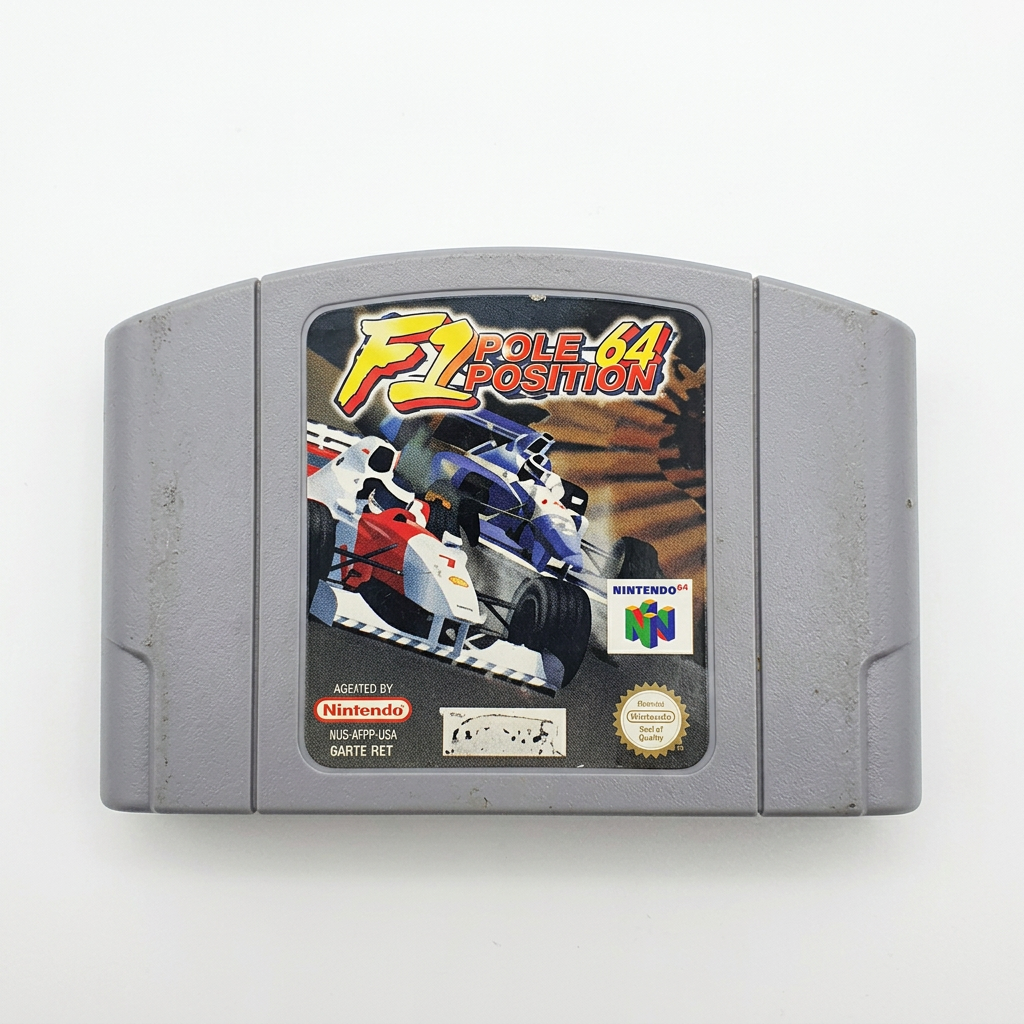 Cartouche F1 Pole Position 64 N64 sur fond blanc