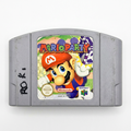 Cartouche Mario Party N64 sur fond blanc, inscriptions au feutre sur le côté gauche