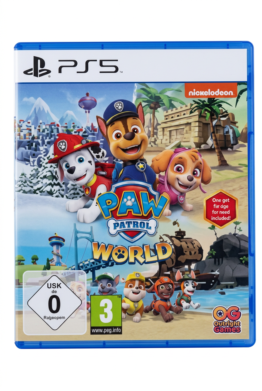 PAW Patrol World La Pat’ Patrouille PS5, recto sur fond blanc sans prix