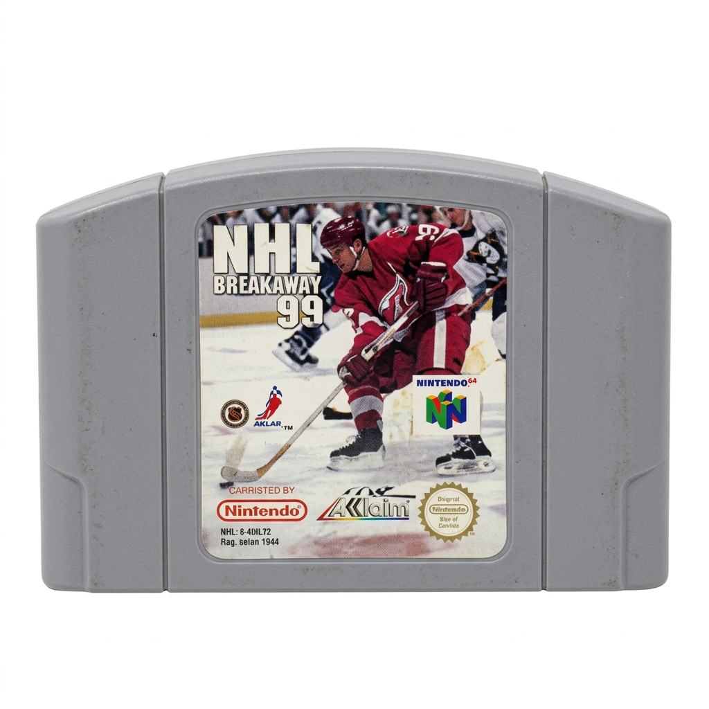 Cartouche NHL Breakaway 99 N64 sur fond blanc