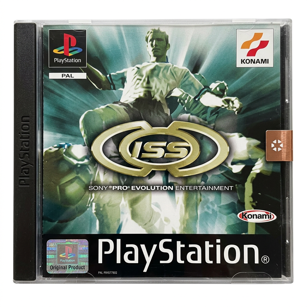 ISS Pro Evolution PS1 recto sur fond blanc sans étiquette de prix