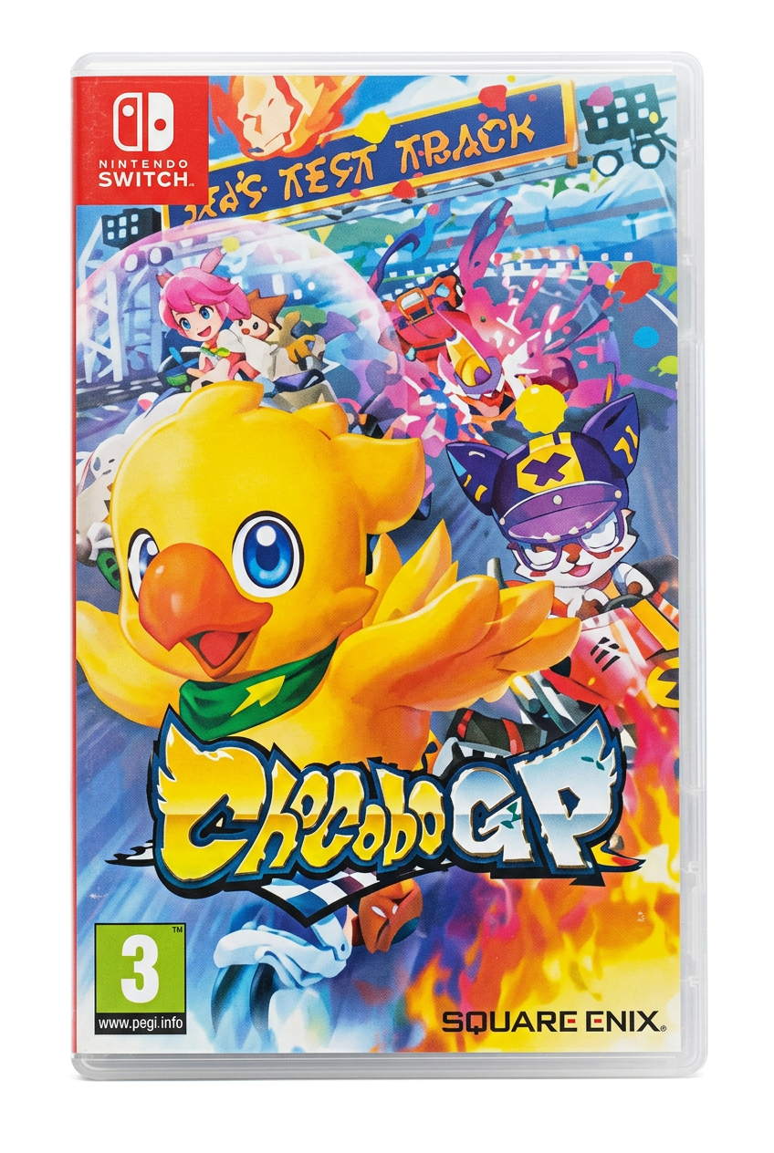 Chocobo GP switch, recto sur fond blanc