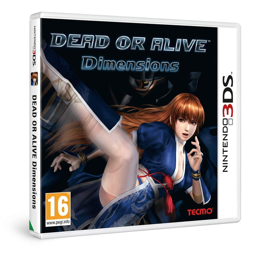 Dead or Alive Dimensions Nintendo 3DS recto sur fond blanc sans étiquette de prix