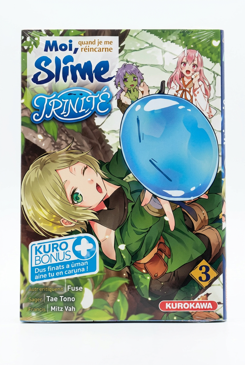 Couverture du manga Moi, quand je me réincarne en Slime Trinité tome 3 sur fond blanc