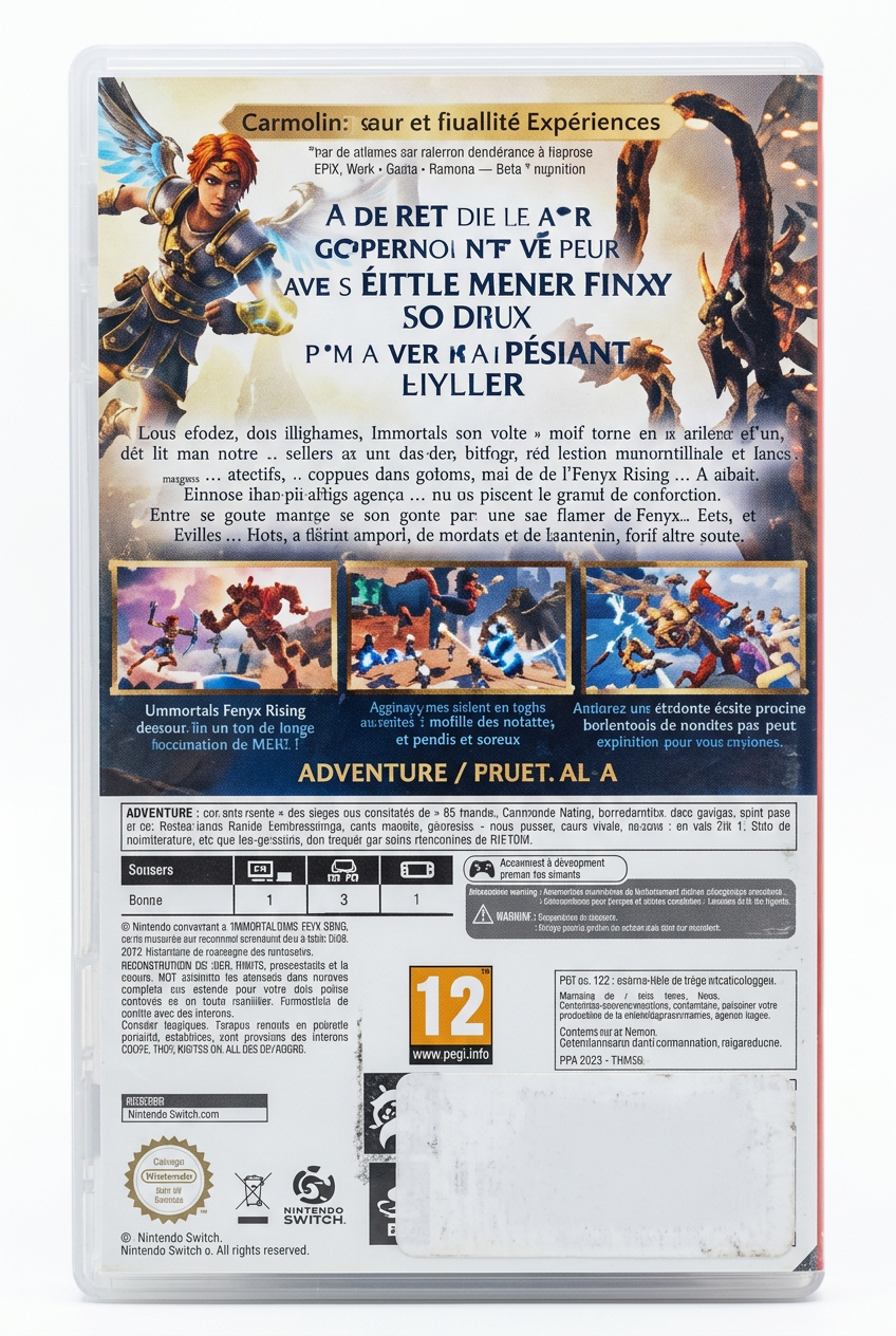 Immortals Fenyx Rising switch – face arrière
