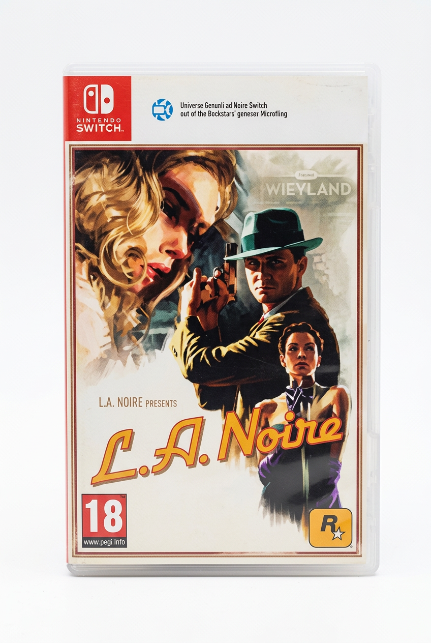 L.A. Noire switch – recto du boîtier sur fond blanc