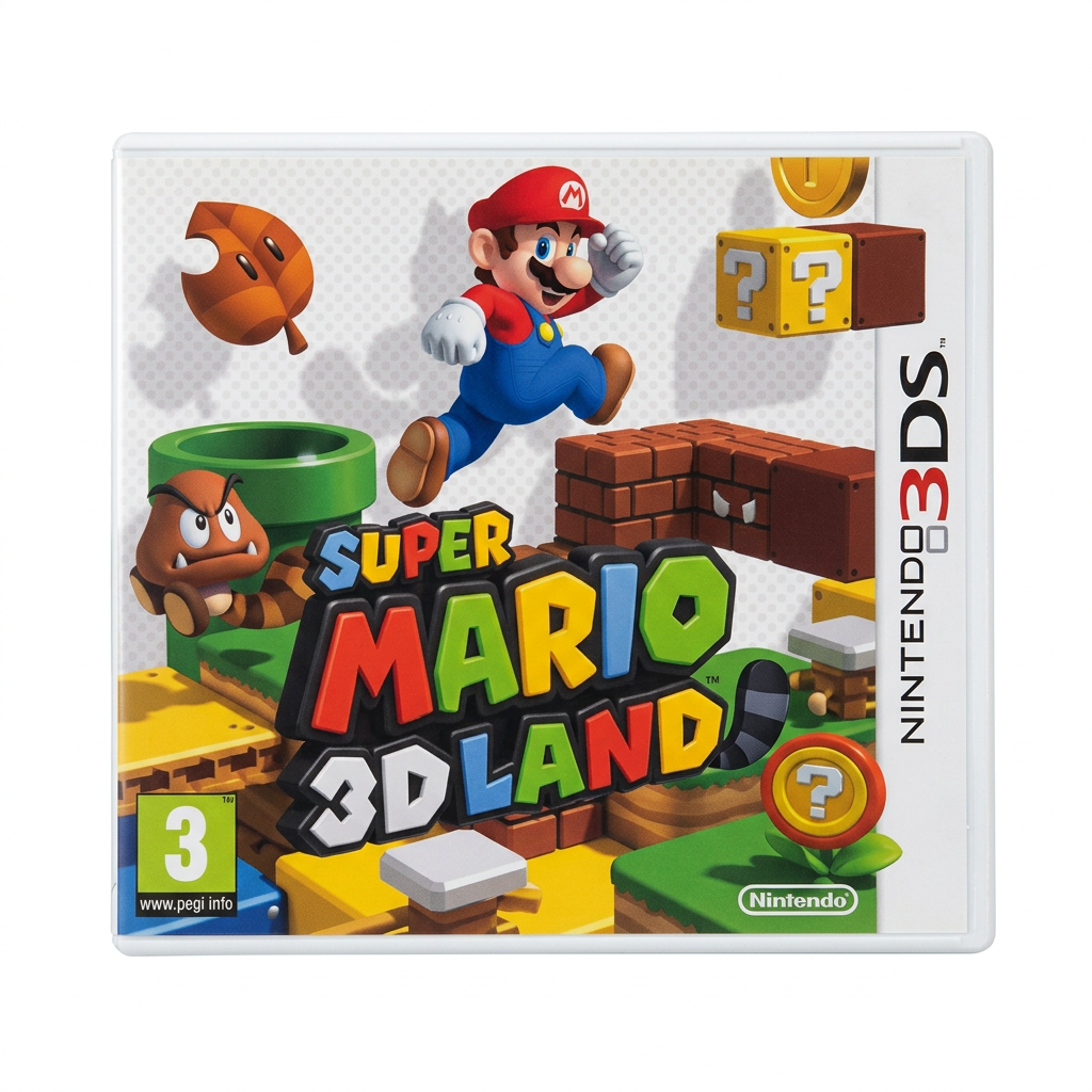 Super Mario 3D Land Nintendo 3DS édition standard recto sur fond blanc sans étiquette de prix