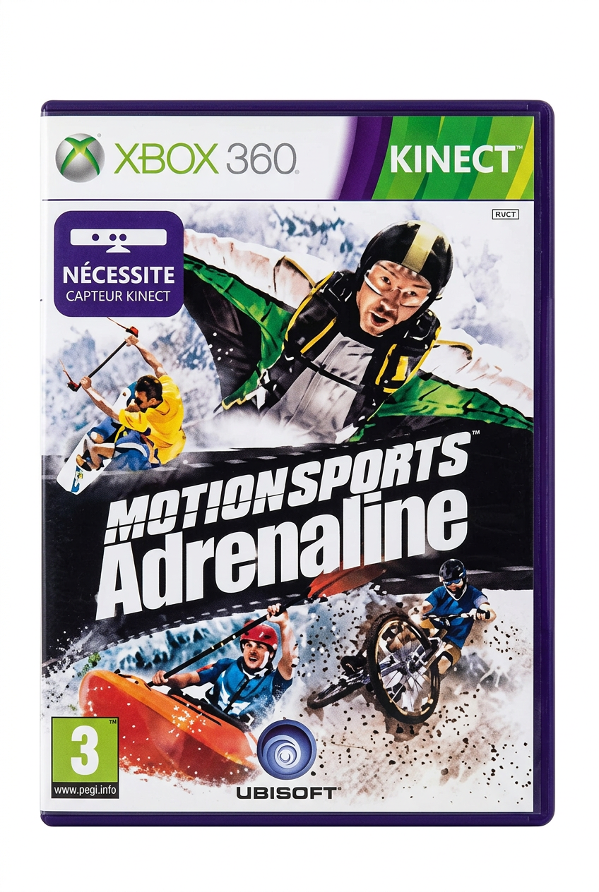 MotionSports Adrenaline xbox 360, recto sur fond blanc