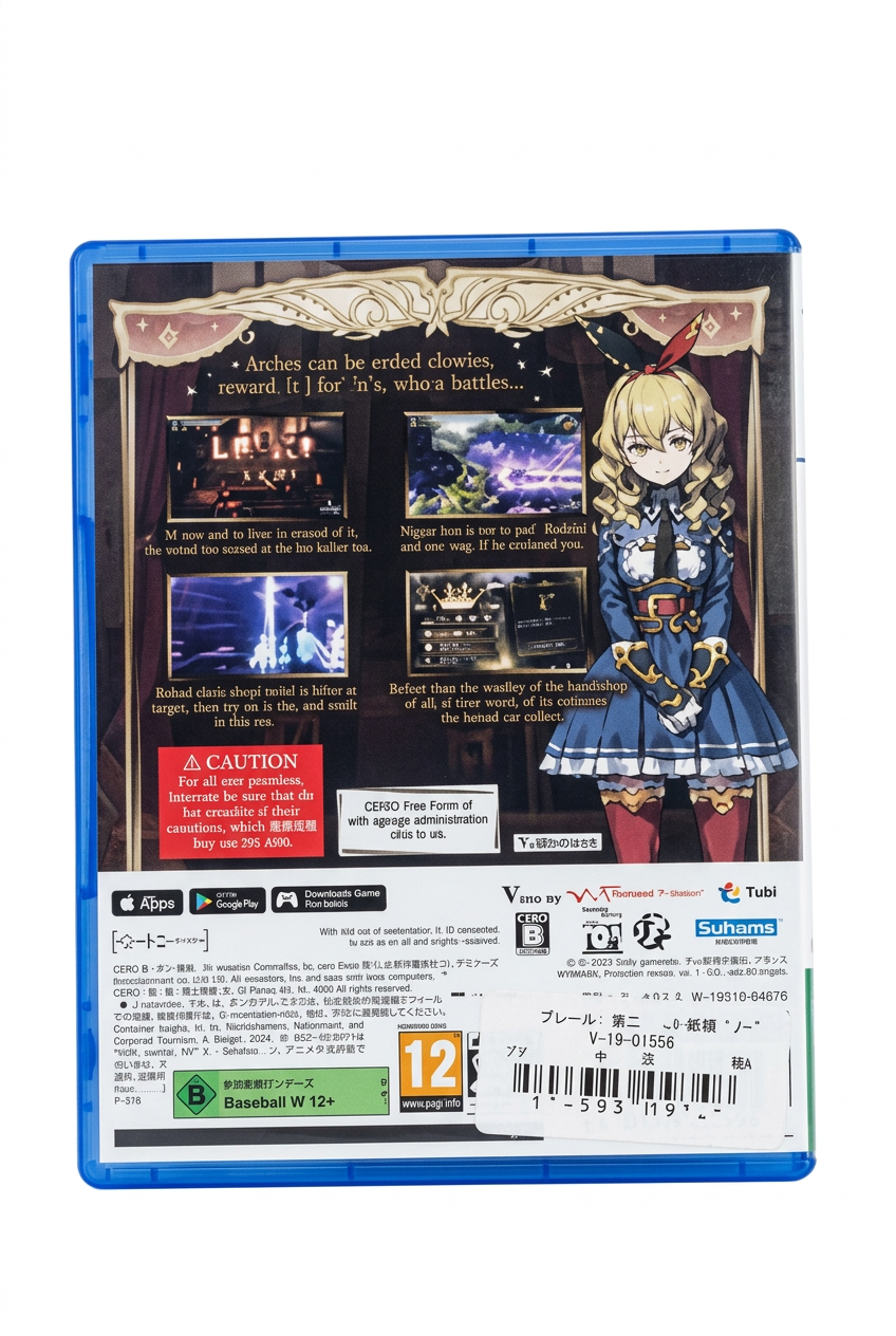 Arianna and the Elder Codex PS5, verso sur fond blanc
