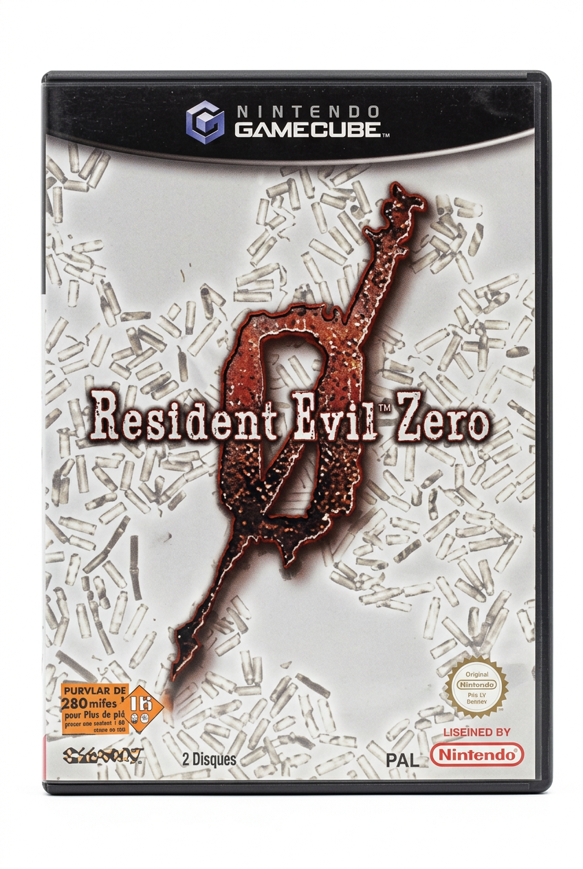 Resident Evil Zero Nintendo GameCube recto sur fond blanc