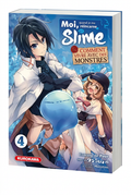 Moi, quand je me réincarne en Slime – Comment vivre chez les monstres – Tome 4 sur fond blanc