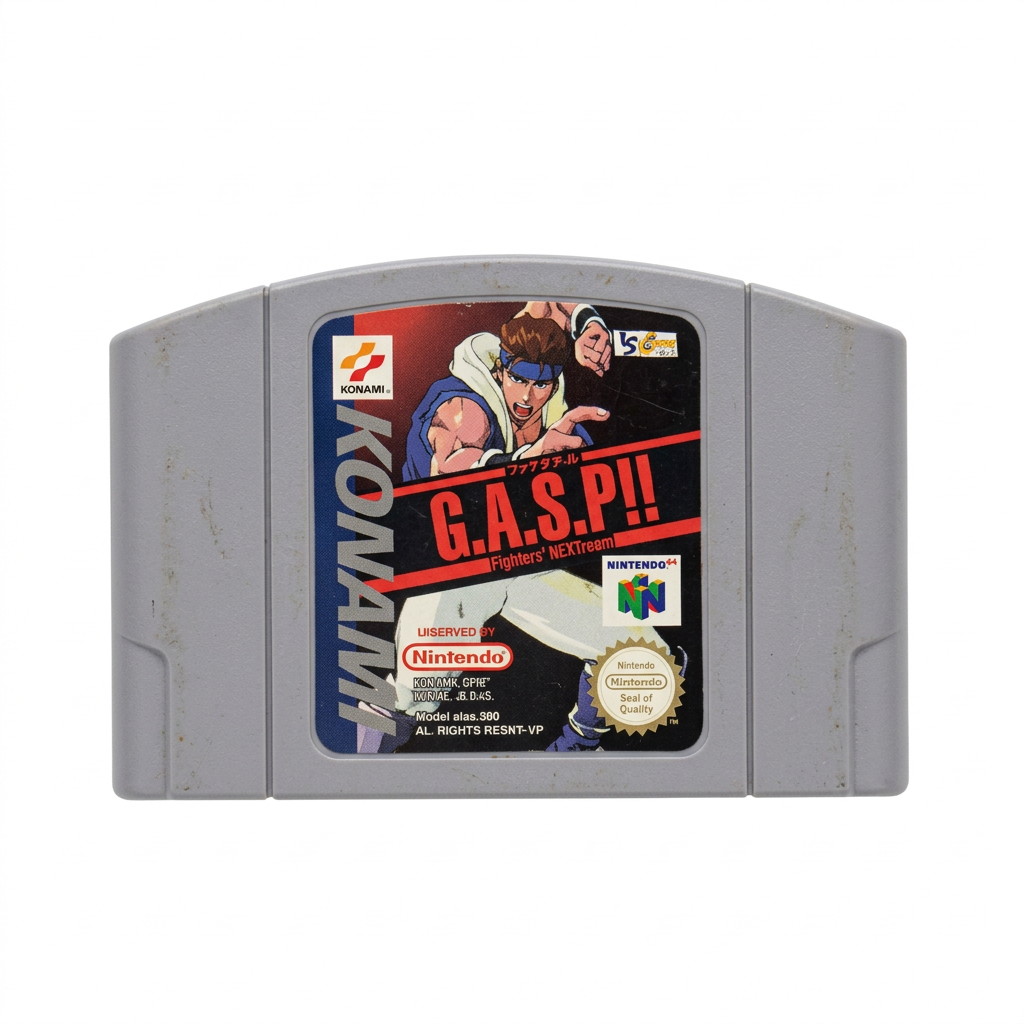 Cartouche G.A.S.P. Fighters’ NEXTream N64 sur fond blanc