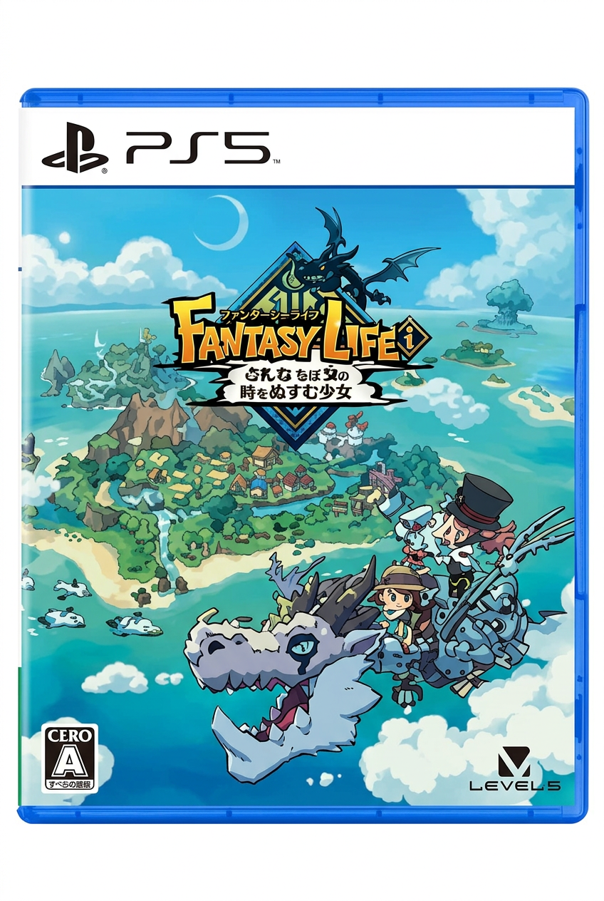 Fantasy Life i PS5 édition japonaise, recto sur fond blanc