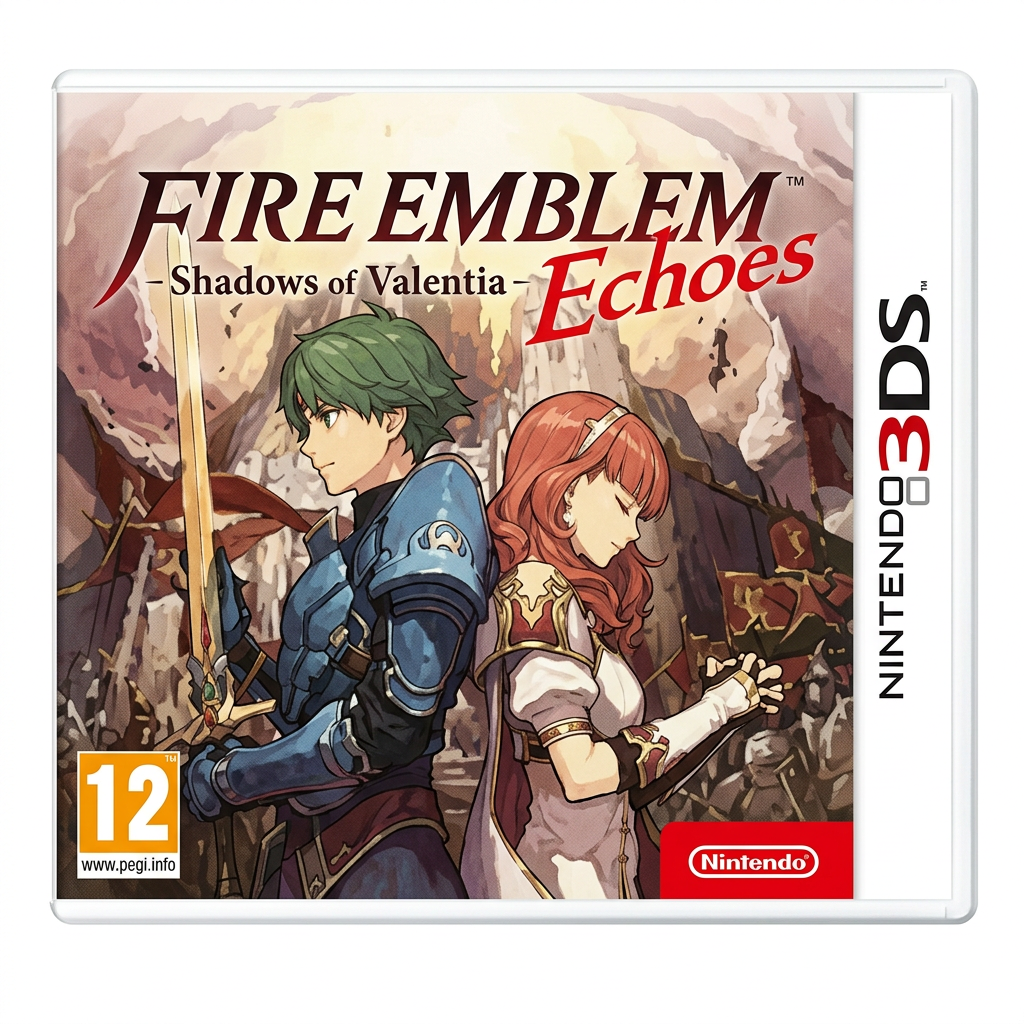 Fire Emblem Echoes Shadows of Valentia Nintendo 3DS recto sur fond blanc sans étiquette de prix