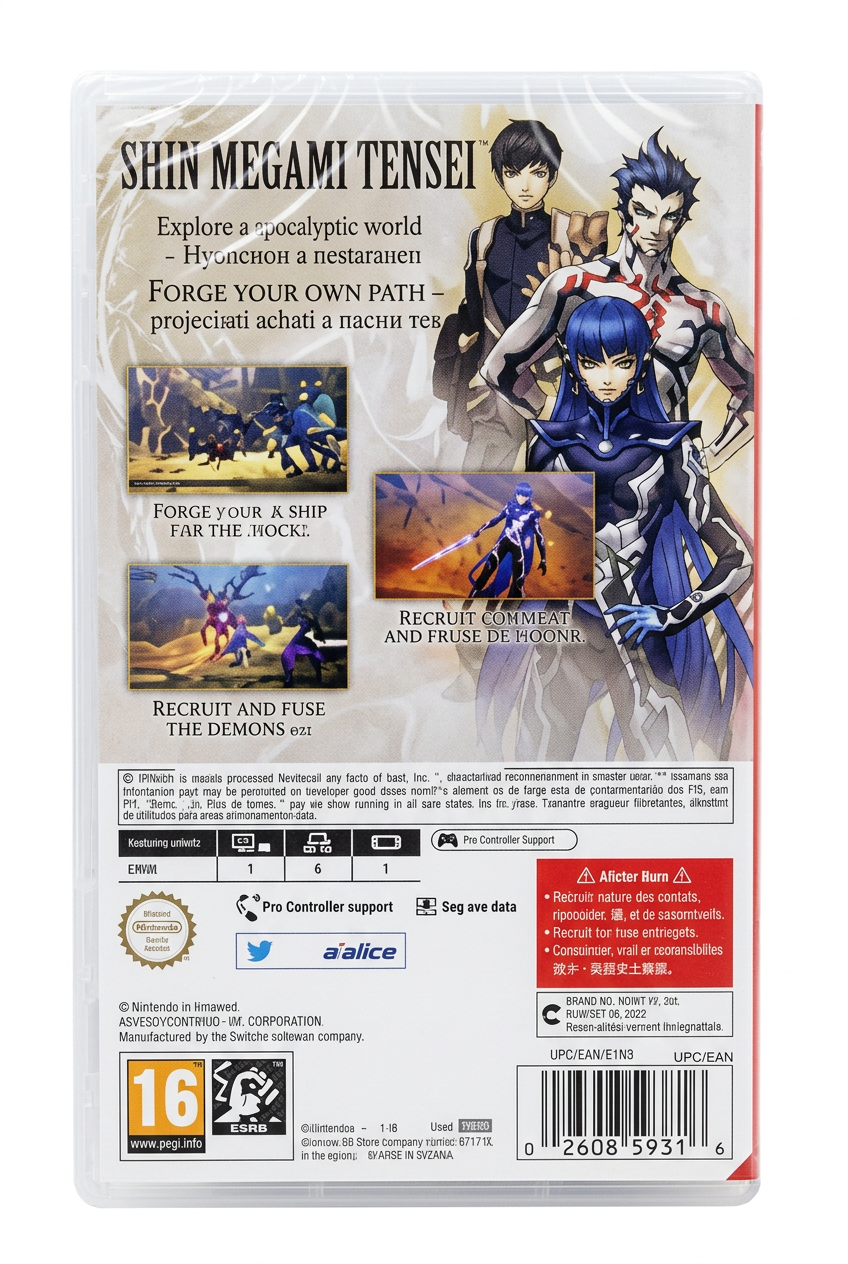 Shin Megami Tensei V switch – face arrière