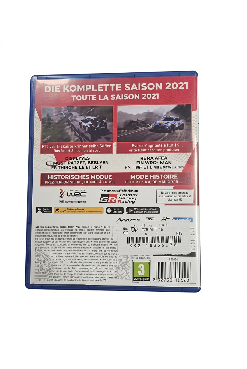WRC 10 PS5, verso sur fond blanc