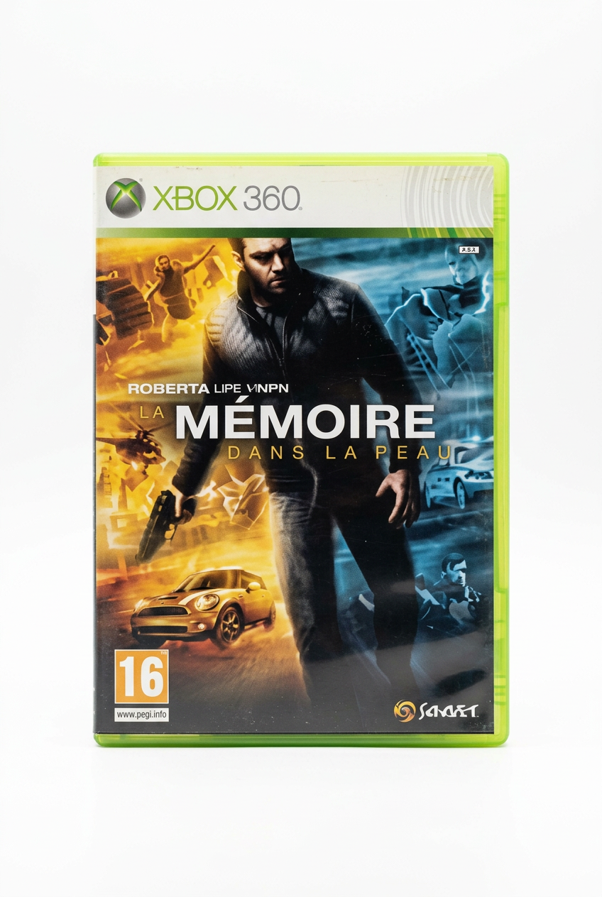 La Mémoire dans la peau xbox 360, recto sur fond blanc sans étiquette de prix