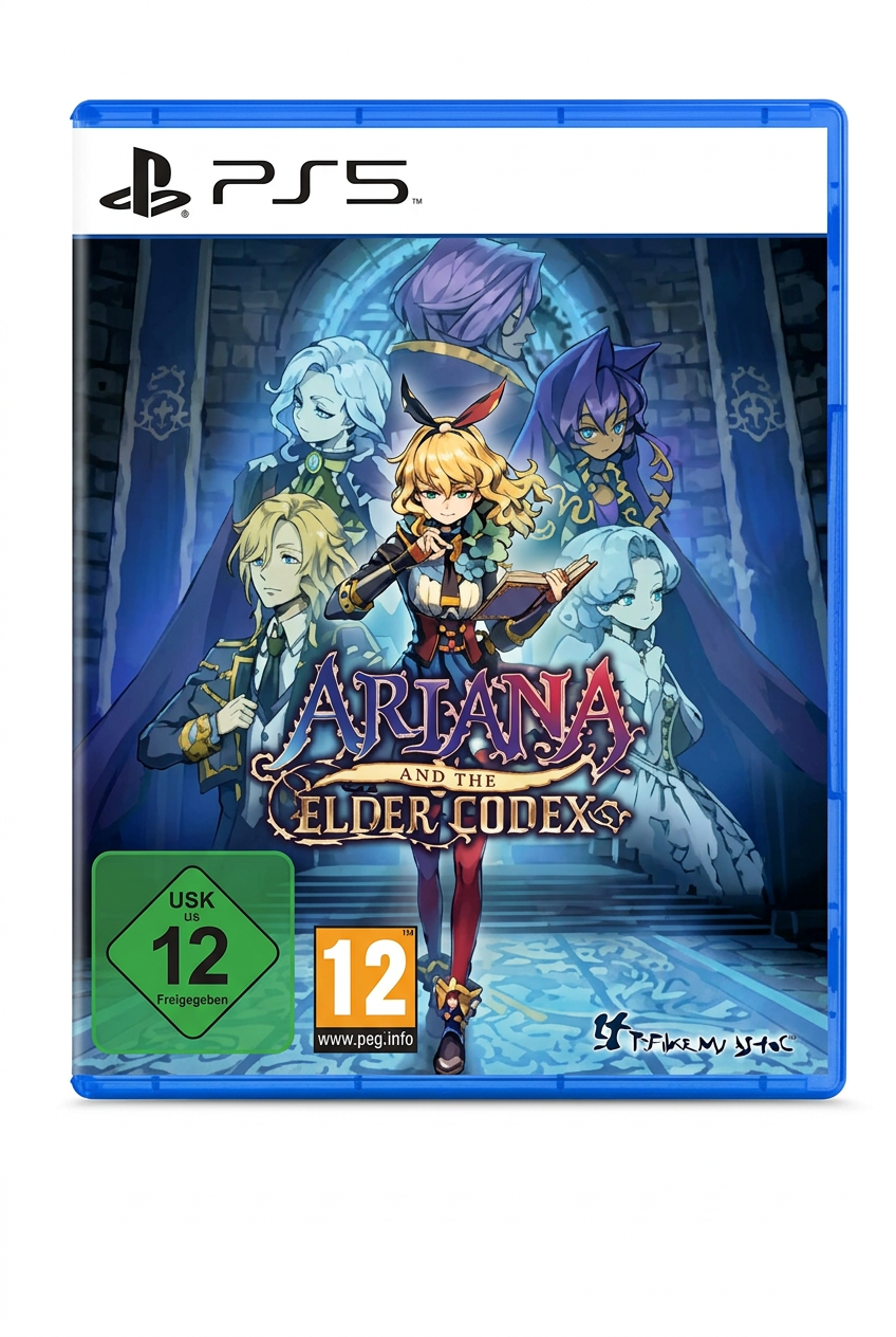 Arianna and the Elder Codex PS5, recto sur fond blanc