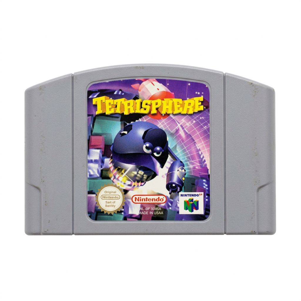 Cartouche Tetrisphere N64 sur fond blanc