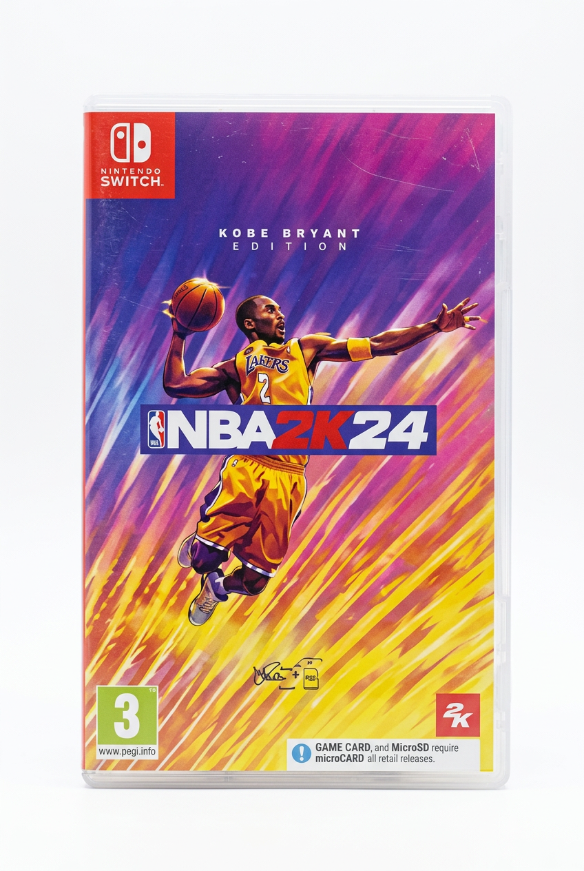 NBA 2K24 Kobe Bryant Edition switch, recto du boîtier sur fond blanc