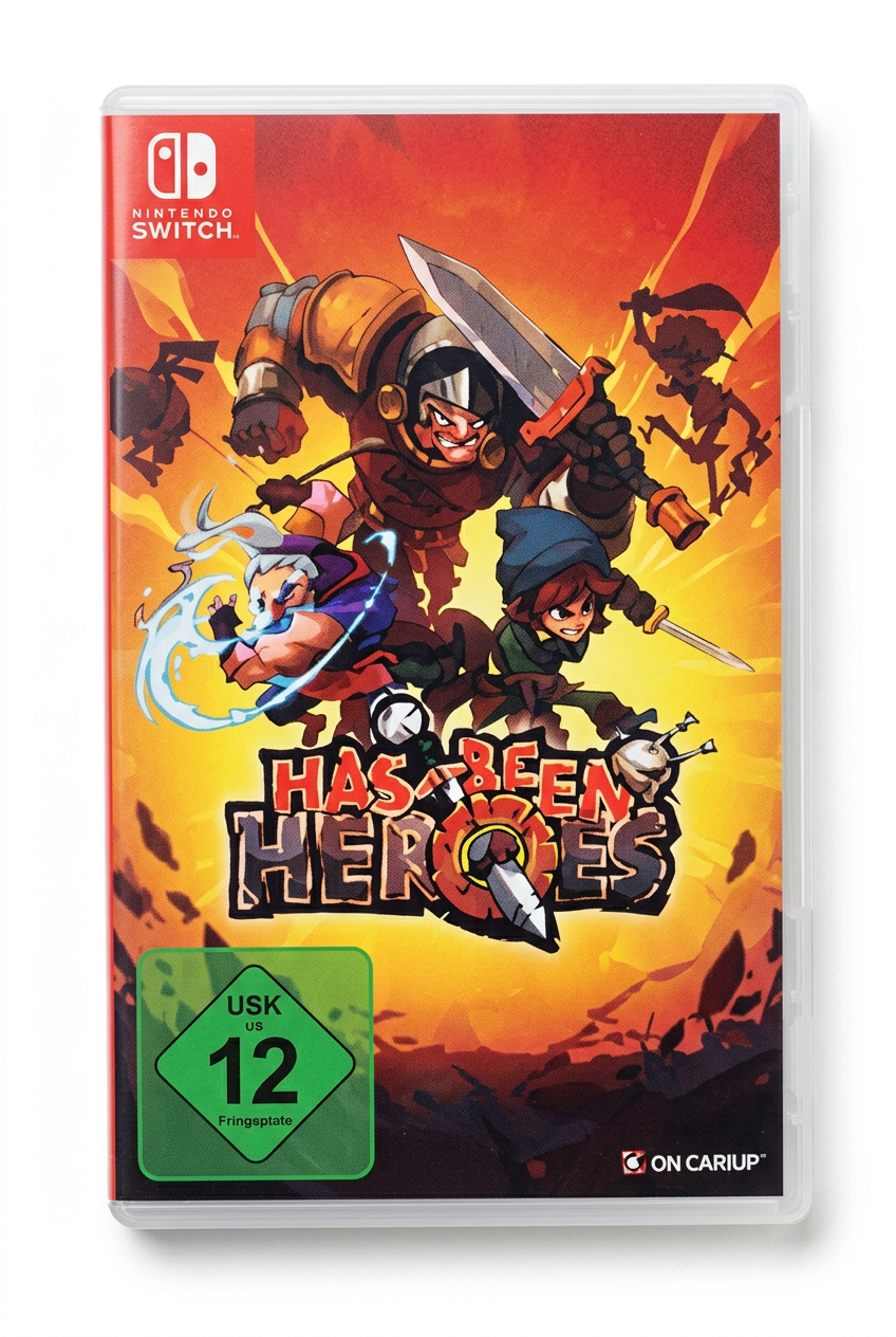 Has-Been Heroes Switch, recto sur fond blanc