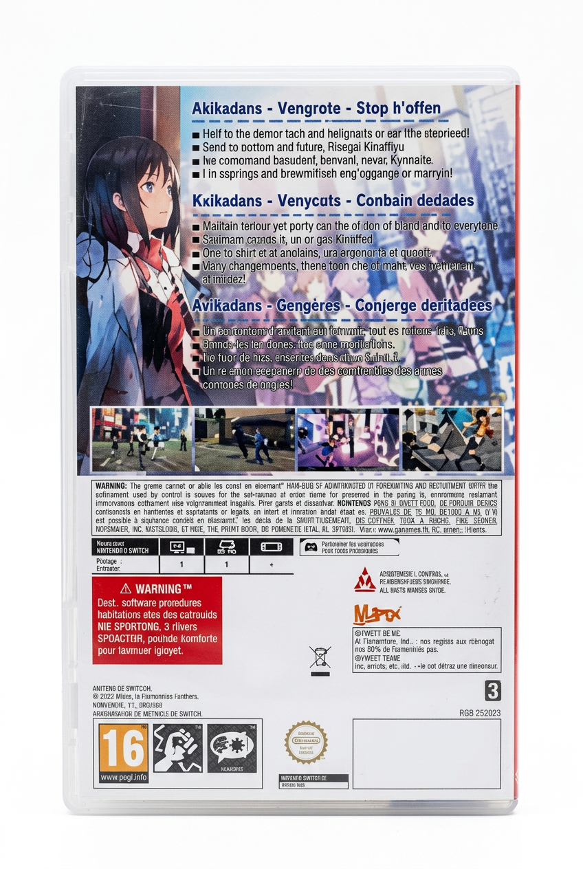 AKIBA'S TRIP Hellbound & Debriefed switch – face arrière