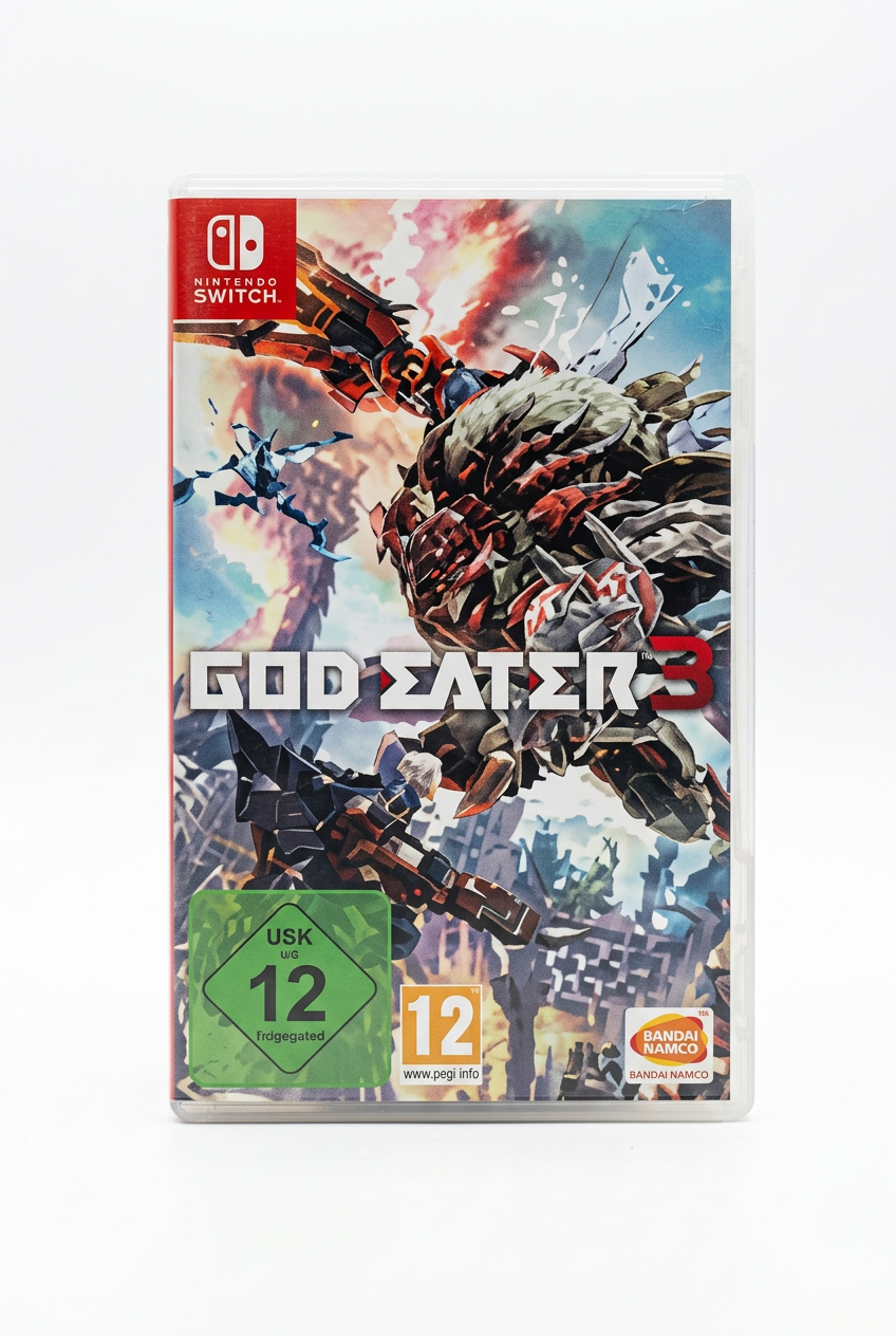 God Eater 3 Nintendo Switch, recto du boîtier sur fond blanc