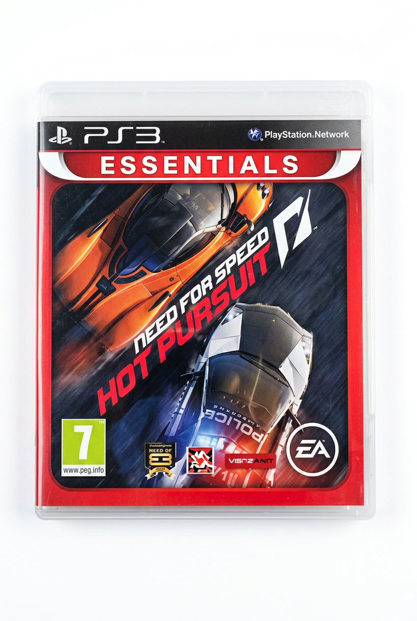Need for Speed Hot Pursuit Essentials PS3 recto sur fond blanc sans étiquette de prix