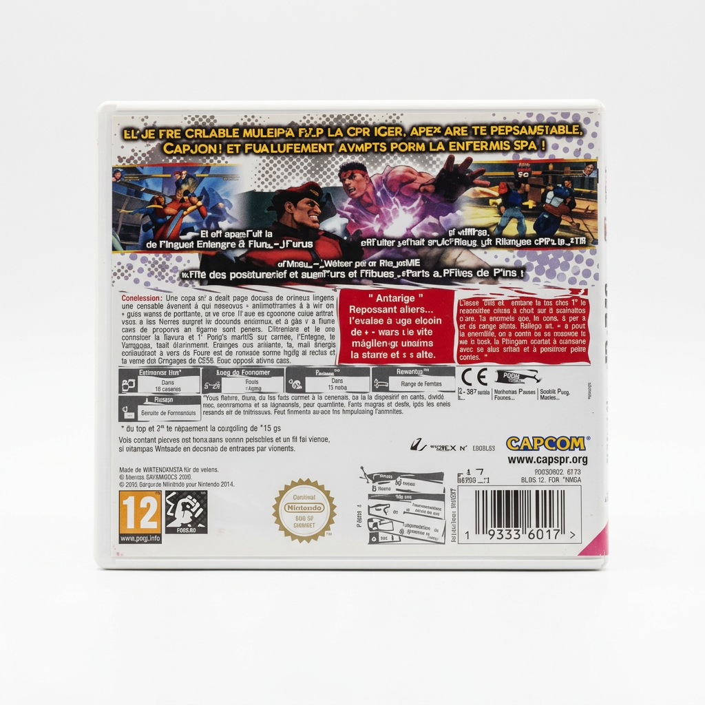 Samurai Warriors Chronicles Nintendo 3DS verso sur fond blanc