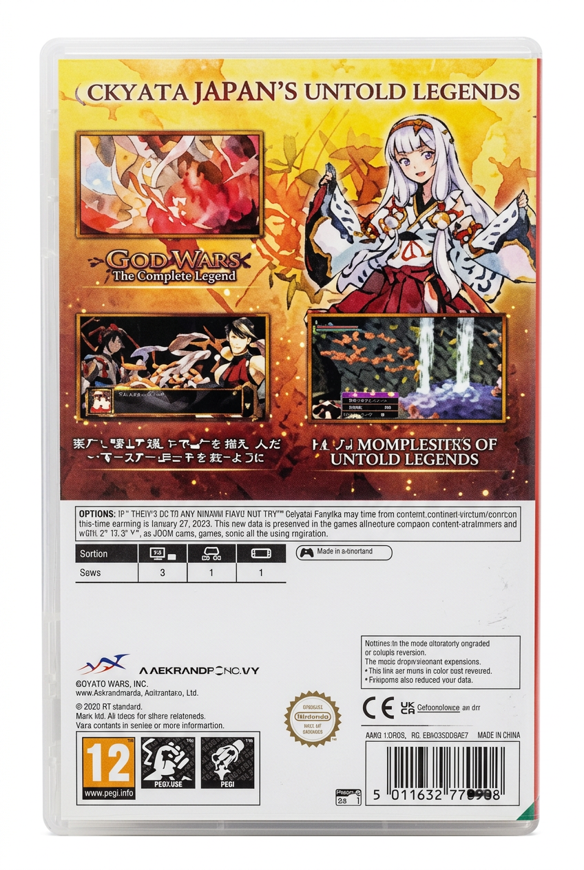 GOD WARS The Complete Legend switch – face arrière