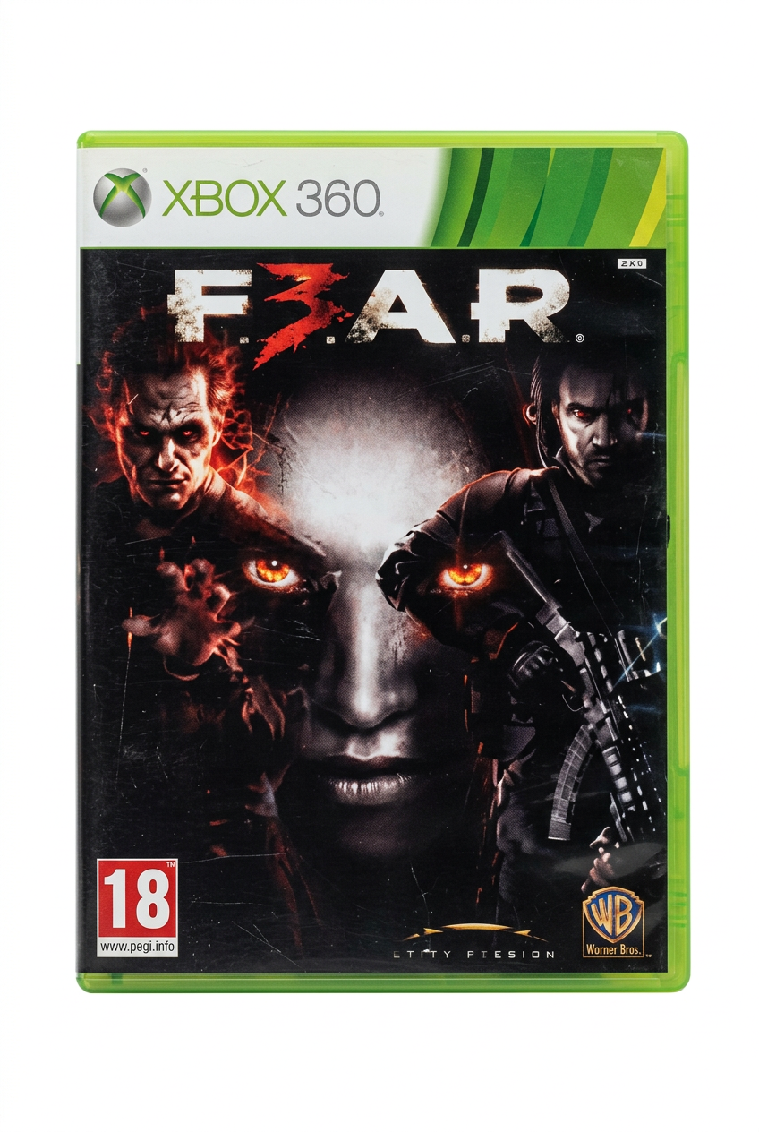F.E.A.R. xbox 360, recto sur fond blanc sans étiquette de prix