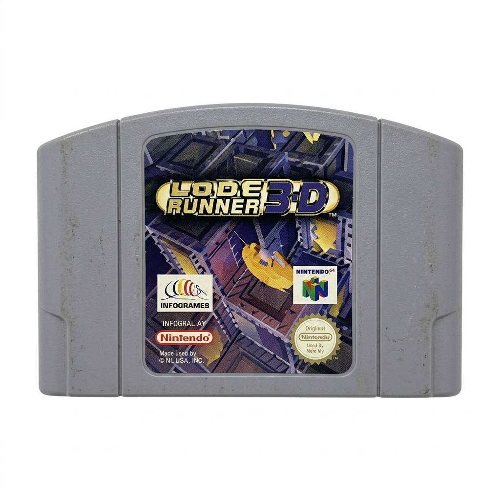 Lode Runner 3D N64 sur fond blanc