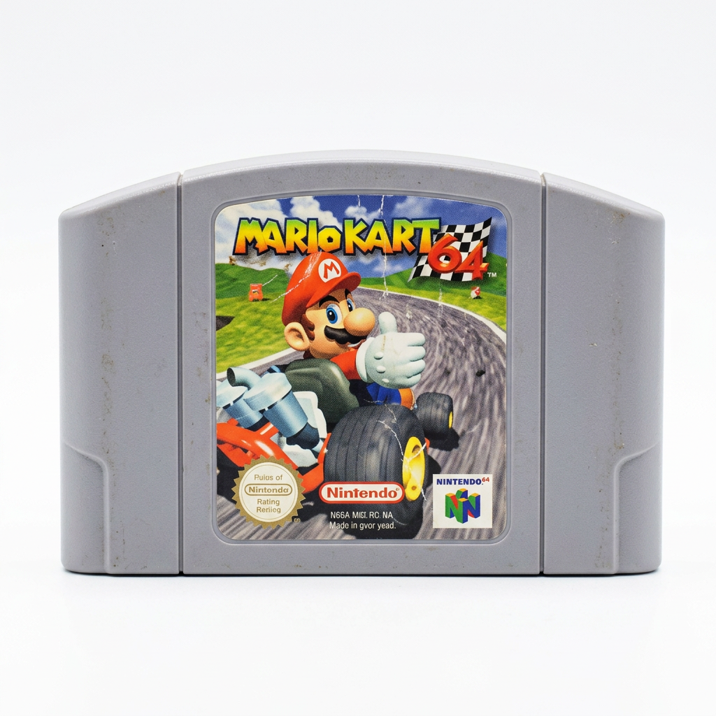 Mario Kart 64 N64 sur fond blanc