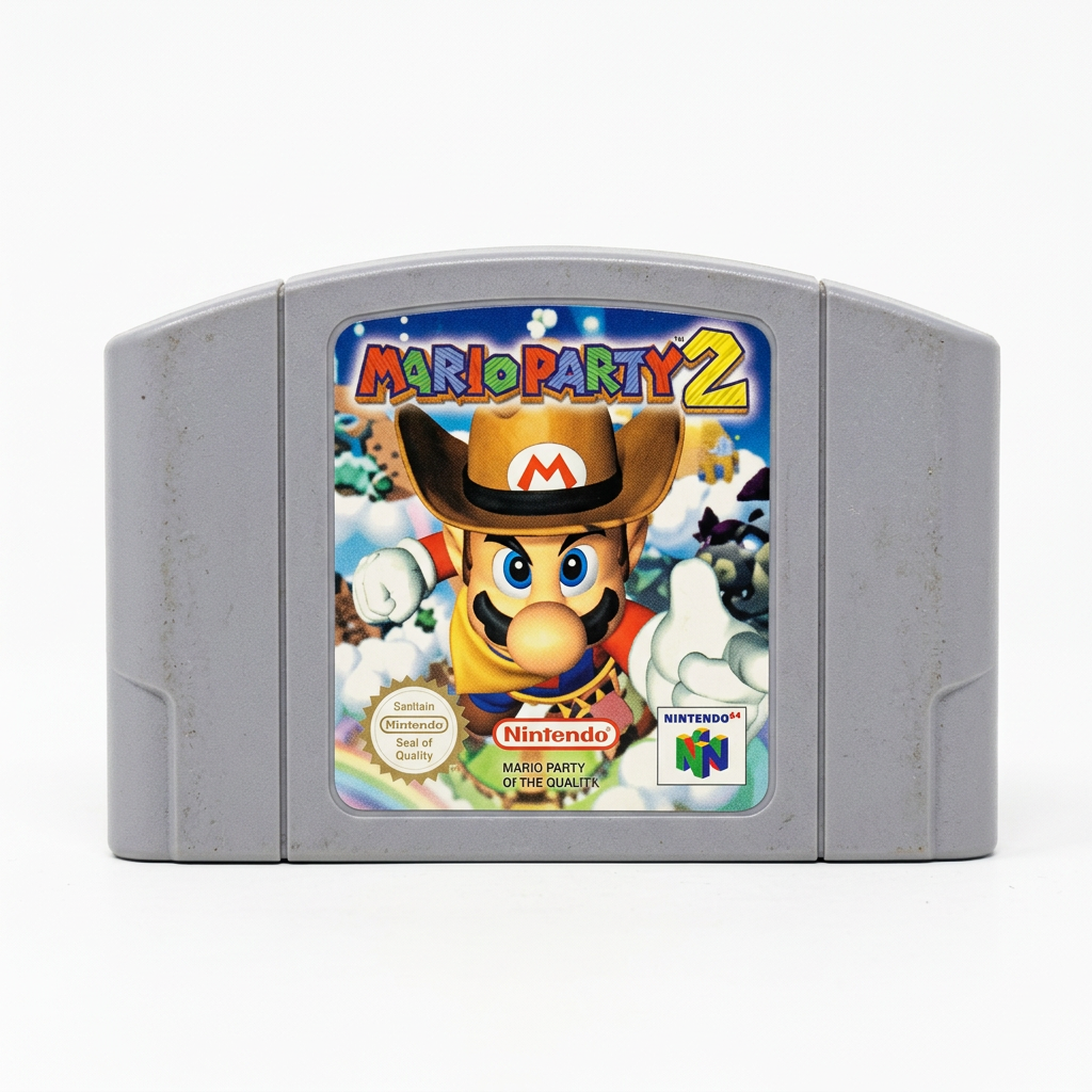 Mario Party 2 N64 sur fond blanc