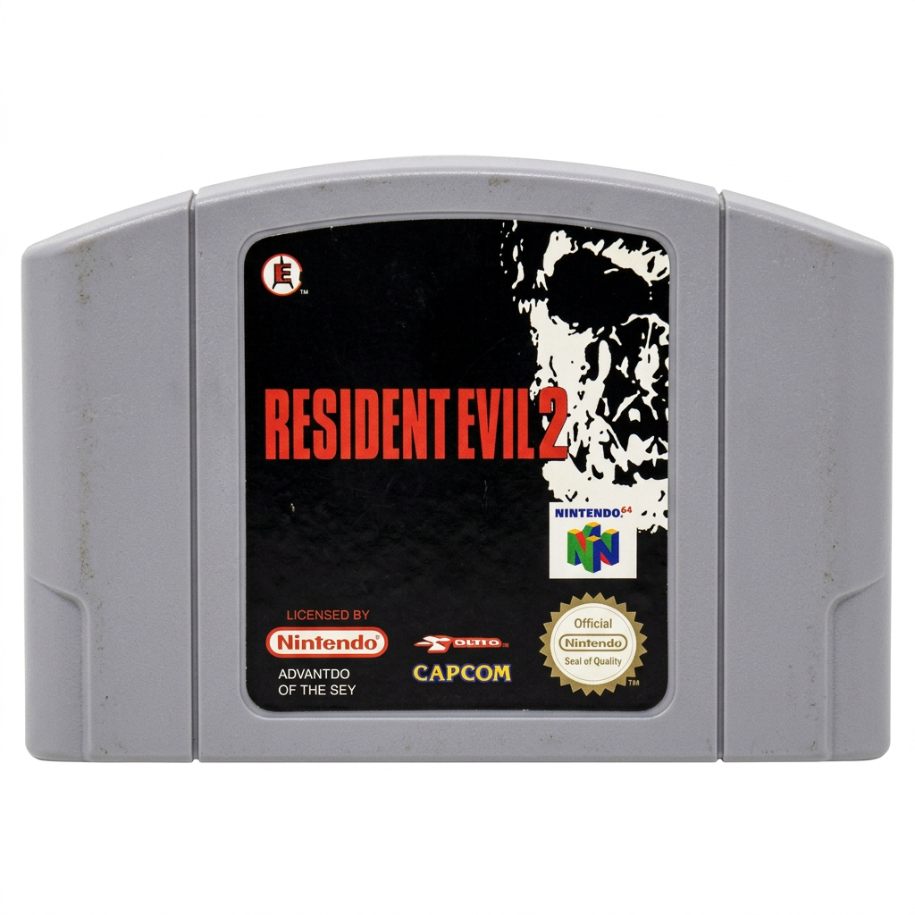 Resident Evil 2 N64 sur fond blanc