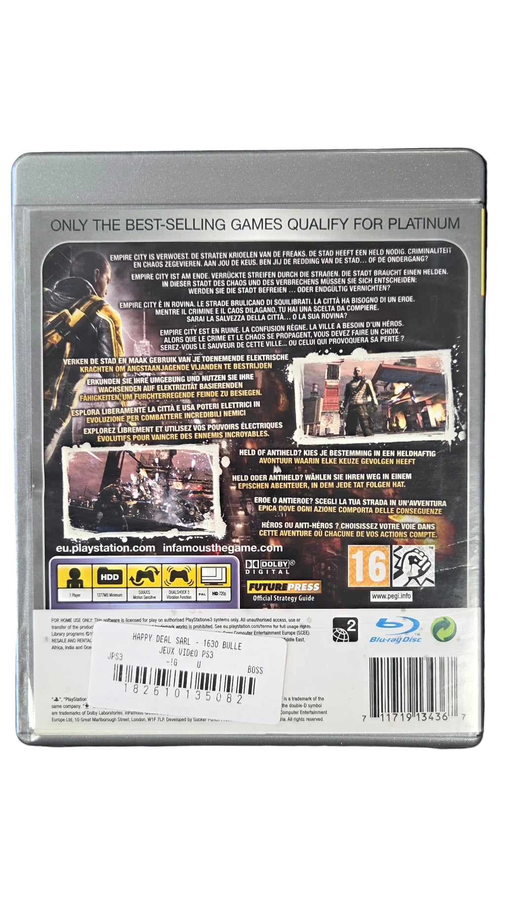 Infamous Platinum édition JPS3