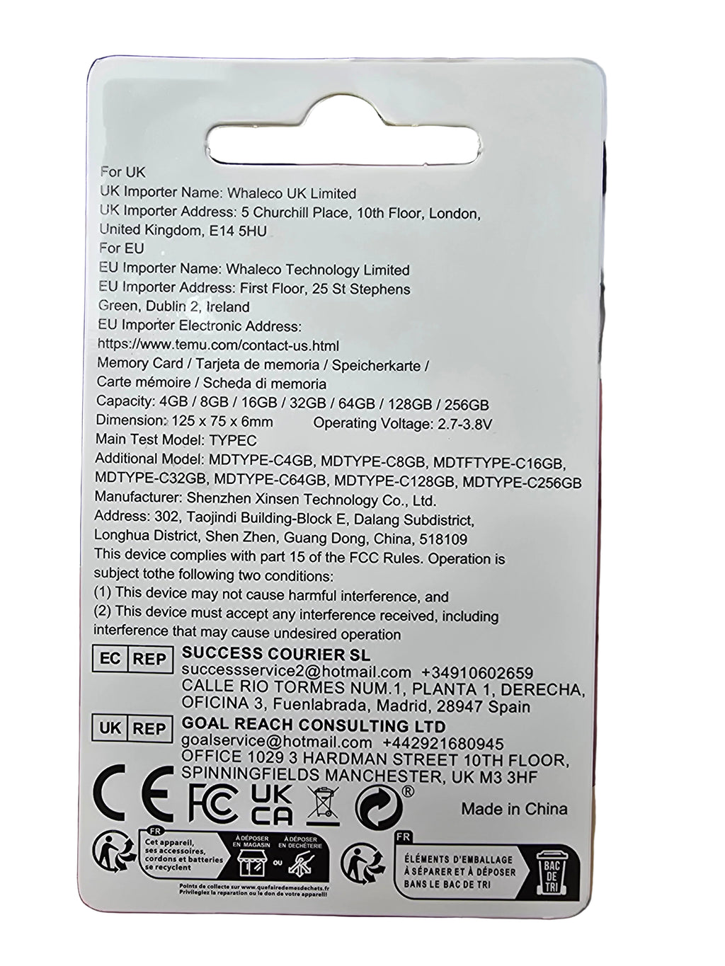 MICRODRIVE 32gb clé USB (type A & type C)