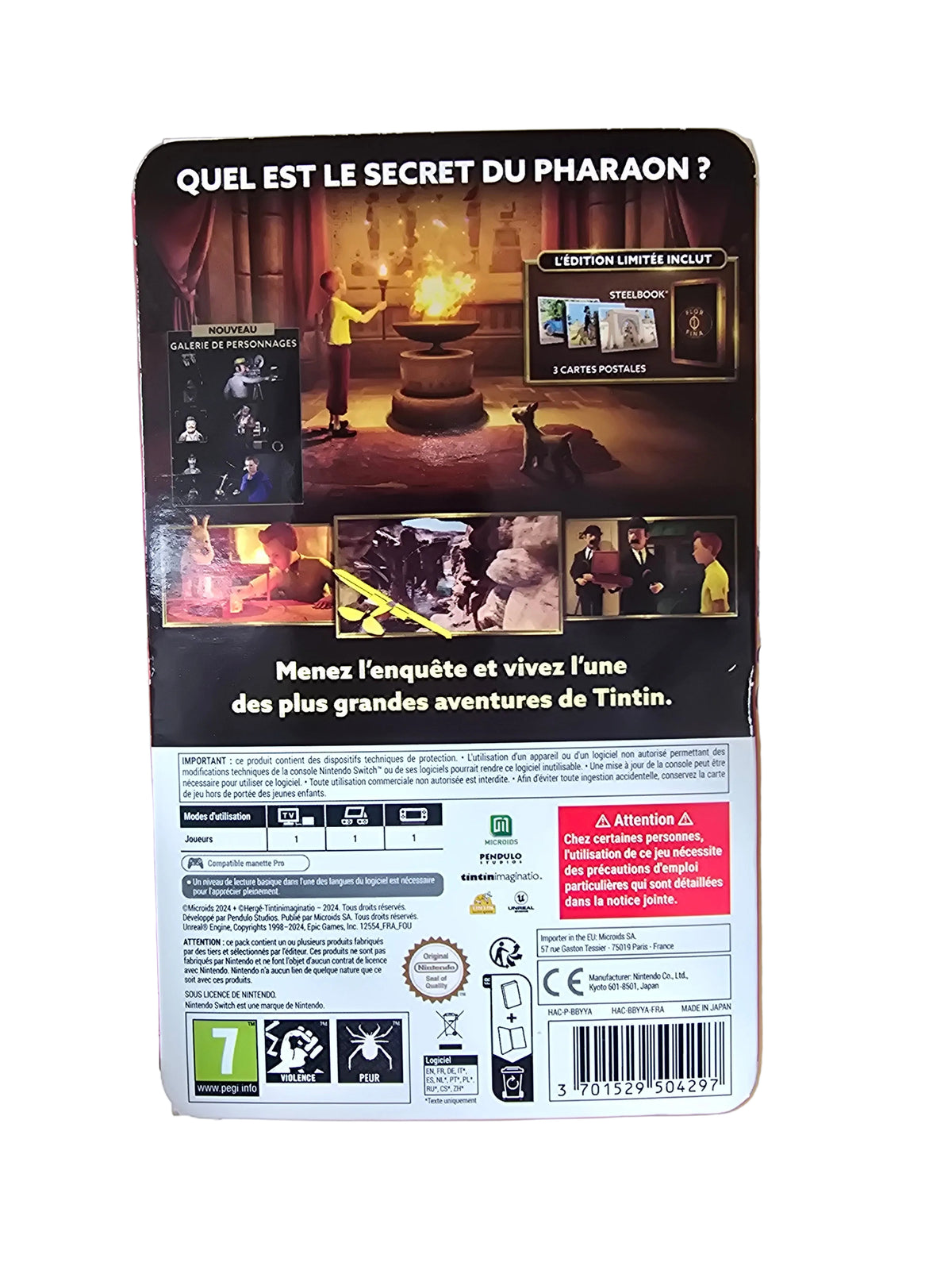 Tintin Reporter Les cigares du pharaon SWITCH